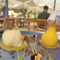 Dessert - sorbet with pear   at Dona Chica na Horta in Campos Do Jordao