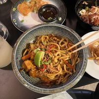 The tofu gochujang udon noodles   at Shoyu in London