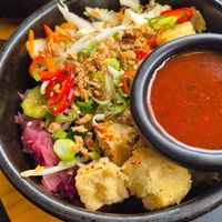Cripsy tofu bimbimbap at Shoyu in London