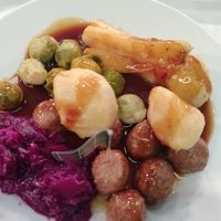 Festive vegan meatball roast at IKEA in Bristol