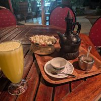 Black coffee at Habesha Ethiopian Restaurant in Nairobi