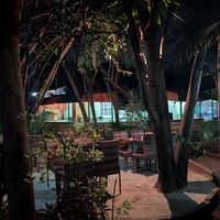 Outdoor seating at Habesha Ethiopian Restaurant in Nairobi