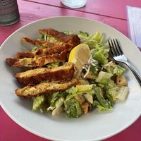 Amazing salad with added vegan chicken   at Stardust Bar + Kitchen in Halifax