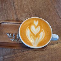 Hot thai tea with almond milk at Slole in Bangkok