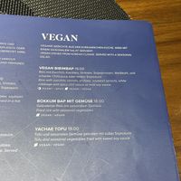 Vegan items on the menuu  at Yori - 비엔나 한식당 in Vienna