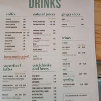 Drinks menu at Solo in Mallorca