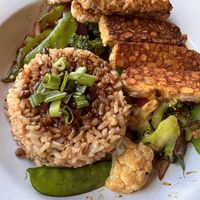 Sherpa Rice with tempeh   at River's End Restaurant in Bryson City