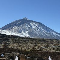 View of the volcano 🌋 which is just over the road from the restaurant - has outside seating   at PAPILLON  in Tenerife