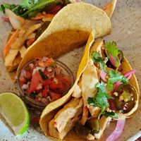 Tempeh tacos at be love in Victoria