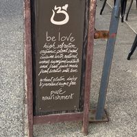 This is the sign outside at be love in Victoria