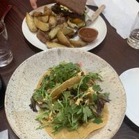Banh me tacos and shawarma sandwichh  at be love in Victoria