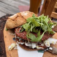 Veganer Burger  at Naturnser Alm in Naturno