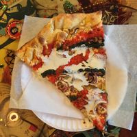 V for Vegan with vegan ricotta cheese added on!  at Two Boots Nashville in Nashville