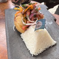 Apu potato dish  at Apu Verónica in Ollantaytambo