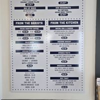 Total menu, note, only coffee and vegan doughnuts are vegan at Parlor Doughnuts in Gulf Shores