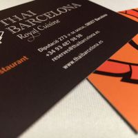 Nice business card  at Royal Thai in Barcelona