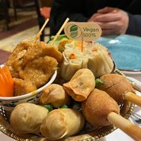 tofu satay was tasty. the rest had the same stuffing and the salad was extremely heavy soaked in vinegar  at Royal Thai in Barcelona