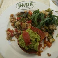 Corn Fritter (Vegan) at Invita Living Food in Melbourne