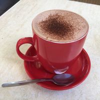 Large vegan hot chocolate (with soy mylk) at Invita Living Food in Melbourne