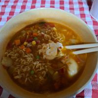 Spicy Rahmen con Dumpling (with egg) at Chai Asian Food in Coimbra