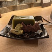 matcha yokan   at Shojin Sushi Minamo in Osaka