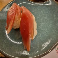 Pickled ginger nigiri at Shojin Sushi Minamo in Osaka