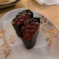 Salmon roe style at Shojin Sushi Minamo in Osaka