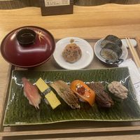 Sushi combo with soup #Veganuary at Shojin Sushi Minamo in Osaka