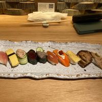 10 flavour sushi at Shojin Sushi Minamo in Osaka