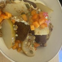 French toast with pears   at Folksaka in Osaka