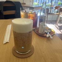 Iced cafe au lait  at Folksaka in Osaka