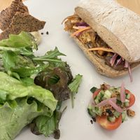 BBQ mushroom sandwich set  at Folksaka in Osaka