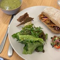 BBQ mushroom sandwich set  at Folksaka in Osaka