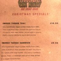 Their Christmas menu at Saint Monday in East London