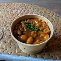 Smoked baked beans at Saint Monday in East London