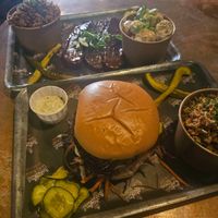 LD's Kitchen BBQ Tray and Sandwich at Saint Monday in East London