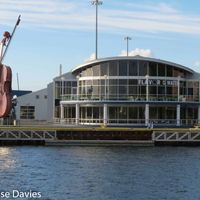 View on restaurant from sea  at Flavor on the Water in Sydney