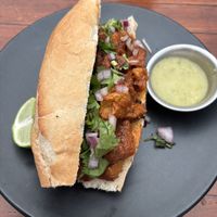 Lonche with chicharrón #Veganuary at El Taco Vegano in Guadalajara