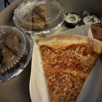 Vegan pizza and wings takeout   at Vinnie's Pizzeria in Brooklyn