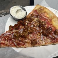 V BBQ chikn   at Vinnie's Pizzeria in Brooklyn
