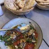 Vegan mushroom ceviche with roasted watermelon   at Masa Madre in Paris