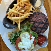 Northstar burger with fries (no cheese)   at Northstar Cafe - Easton in Columbus