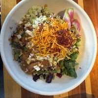 Buddha bowl with tofu and peanut sauce! Absolutely delicious. This is a hot dish/not cold like a salad    at Northstar Cafe - Easton in Columbus