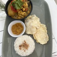 Spicy Indian curry   at Sandy Bay Beach Club in Lembongan