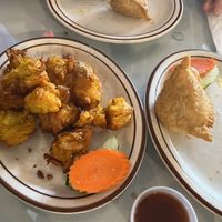 Bhajis and samosas  at Himalayan Restaurant in Big Bear Lake