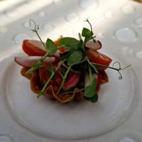 Yummie vegan starter, as part of the lunch menu  at Chez Camille in Arnay-le-duc