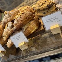 Croissant, apricot & almond croissant, and peanut butter cookies   at The Milkman - Cockburn St in Edinburgh