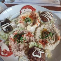 Plat combinat at Simbad in Barcelona