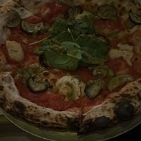 Pizza number 11 with cashew cream, spinach leaves and sun-dried tomato pesto   at BoCo in Dublin