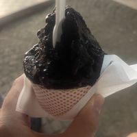 Bitter chocolate ice creamm  at Gelateria Rosapanna in Rosolina Mare